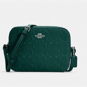 Coach signature forest green camera crossbody bag RETAIL 250